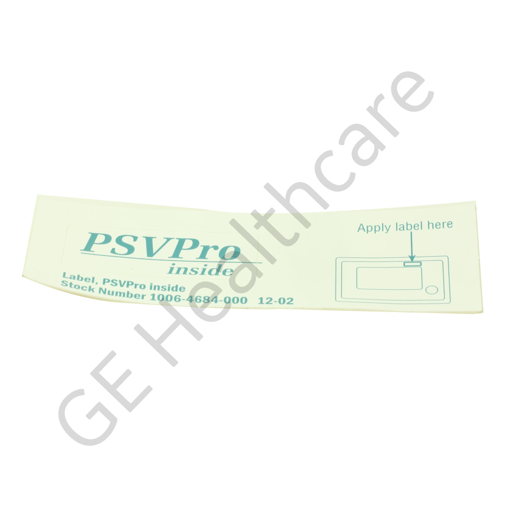 Sticker Label Pressure Support Ventilation with Protection