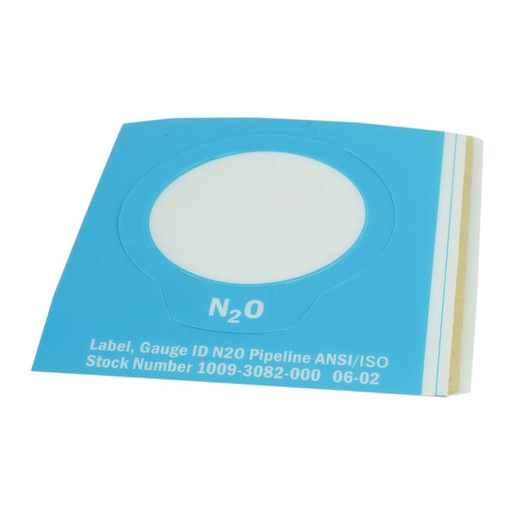 Label Gauge ID Blue/White N2O Pipeline ANSI/ISO Label Gauge ID Blue/White N2O Pipeline ANSI/ISO
