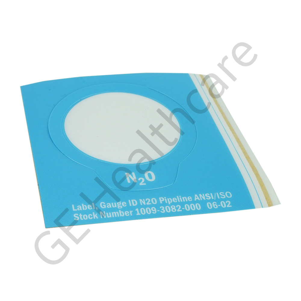 Label Gauge ID Blue/White N2O Pipeline ANSI/ISO