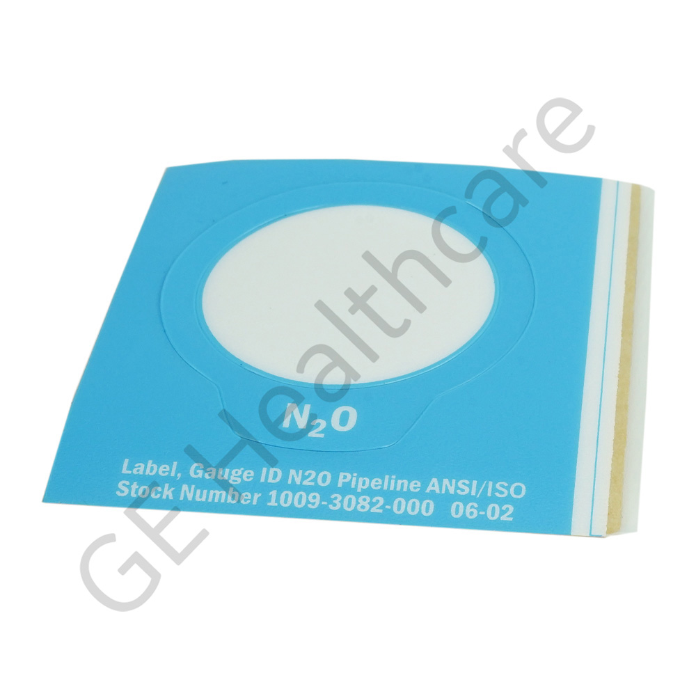 Label Gauge ID Blue/White N2O Pipeline ANSI/ISO