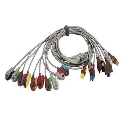 ECG Leadwire Set - Base 10 Grabber - AHA, 1/pack