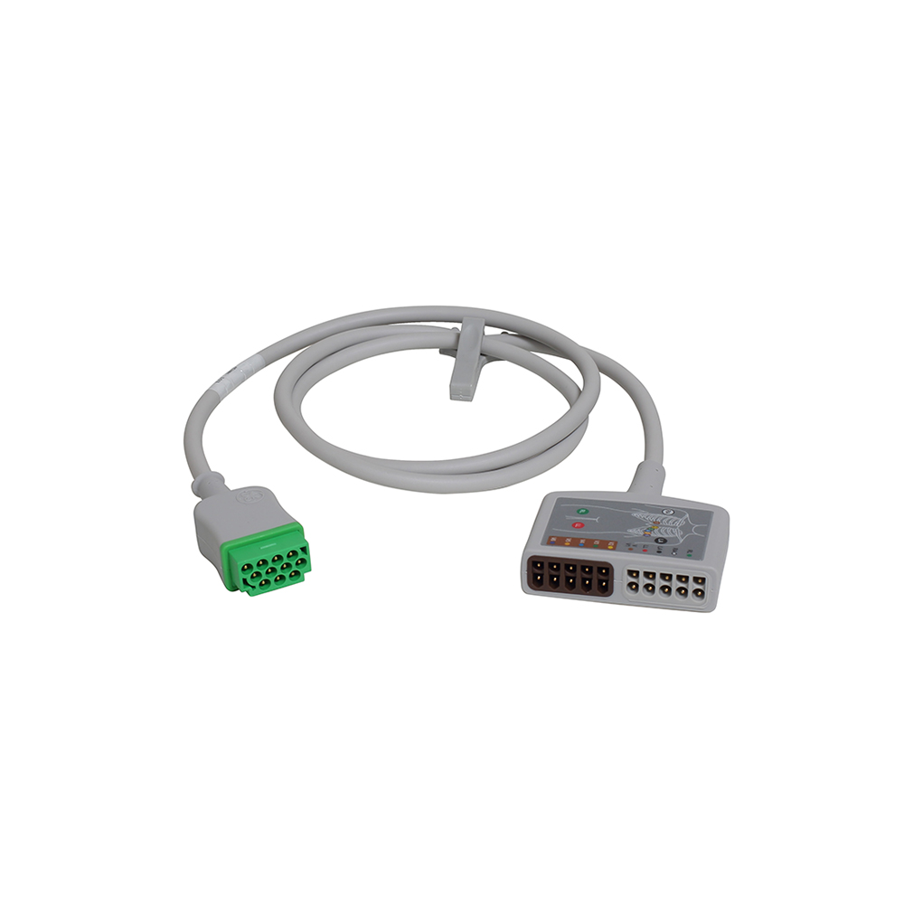 ECG 12-lead Trunk Cable, IEC, 3.6m (1/box)