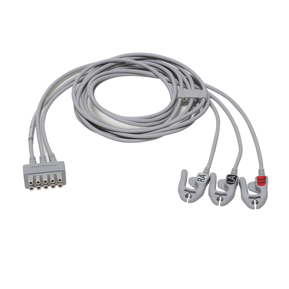 ECG Leadwire set, 3-lead, grabber, AHA, 130 cm/51 in, 1/pack ECG Leadwire set, 3-lead, grabber, AHA, 130 cm/51 in, 1/pack