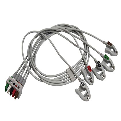 ECG LEADWIRE SET, 5-LD, GRABBER, AHA, 74 CM/ 29 IN ECG LEADWIRE SET, 5-LD, GRABBER, AHA, 74 CM/ 29 IN
