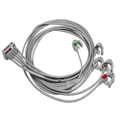 ECG LEADWIRE SET, 5-LD, GRABBER, AHA, 130 CM/ 51 IN ECG LEADWIRE SET, 5-LD, GRABBER, AHA, 130 CM/ 51 IN