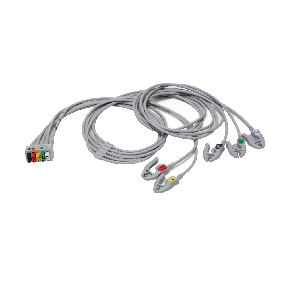 ECG 5-lead Leadwire Set, Grabber, IEC, mix 74cm 1.3m (1/box)