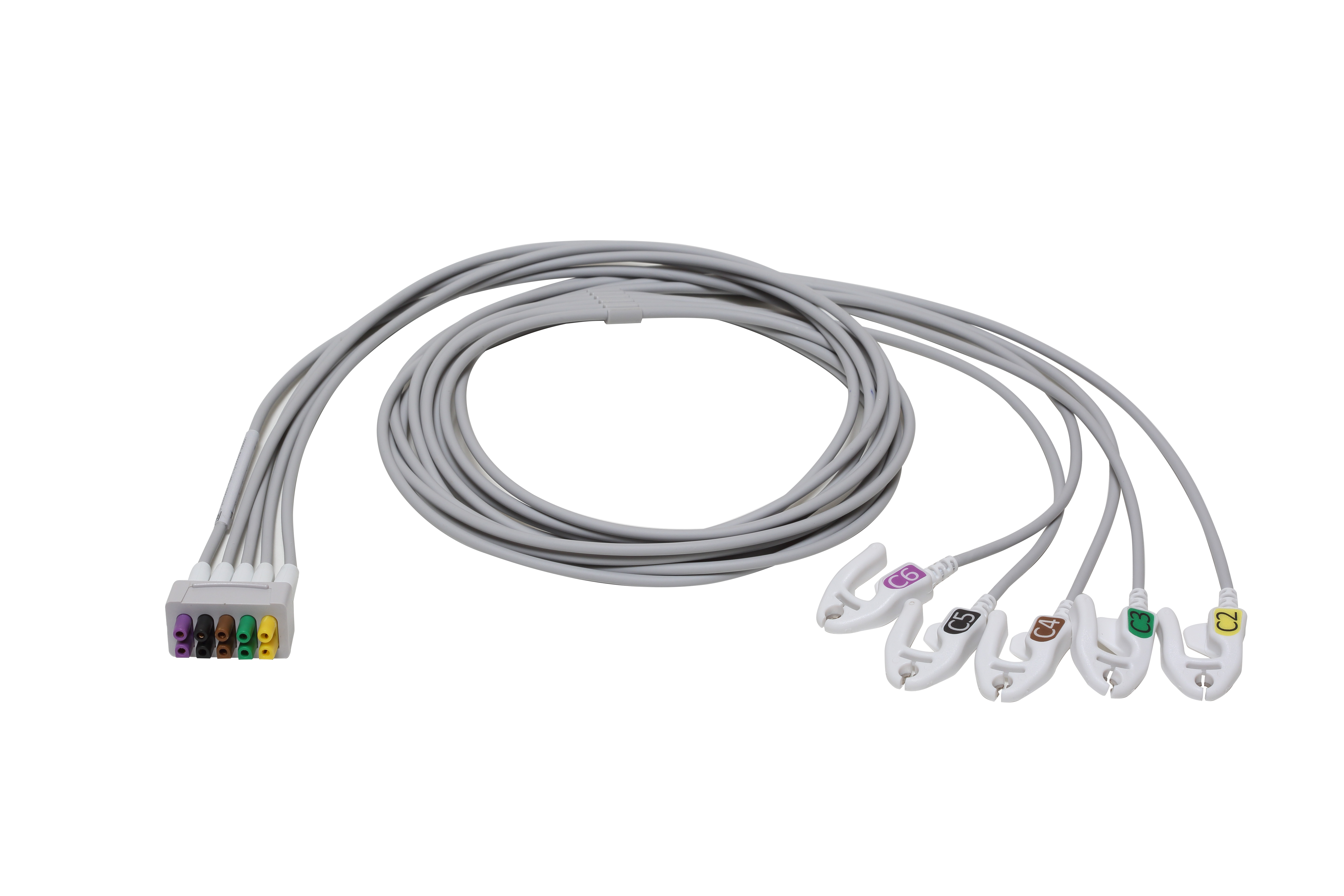 ECG 5-lead C2-6 Leadwire Set, Grabber, IEC, 1.3m (1/box)