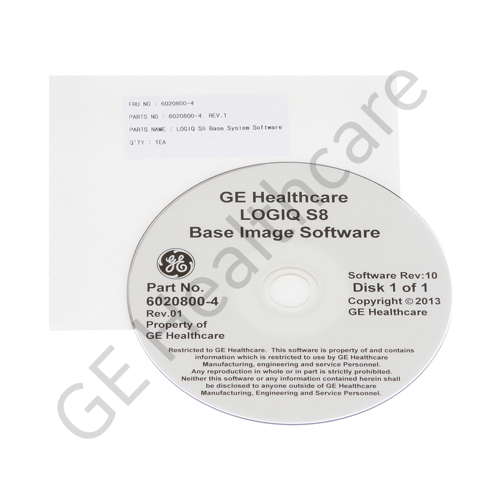LOGIQ S8 Base System Software 6020800-4 LOGIQ S8 Base System Software 6020800-4