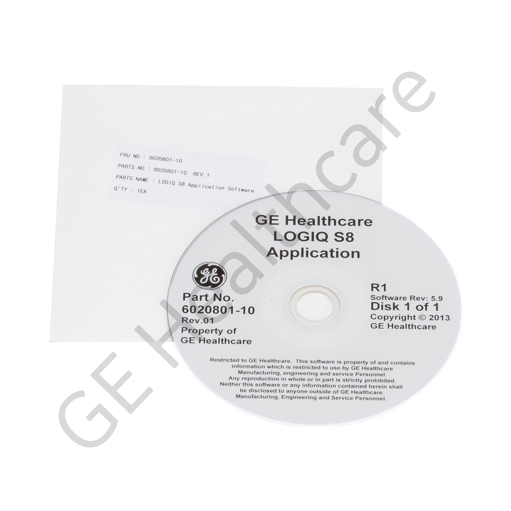 LOGIQ S8 Application Software 6020801-10 LOGIQ S8 Application Software 6020801-10