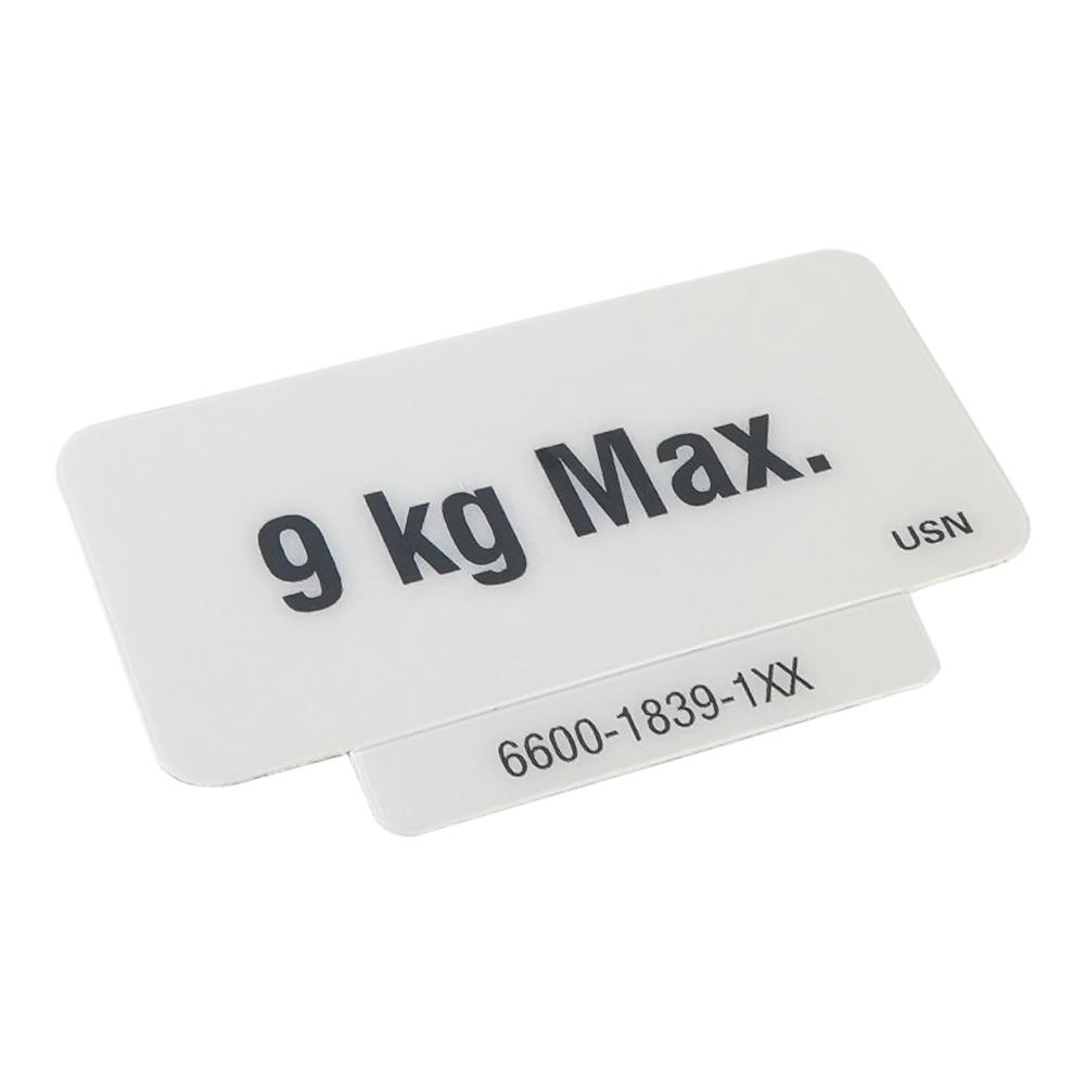 Sticker Label Shelf Load Limit 20lbs Gray Sticker Label Shelf Load Limit 20lbs Gray