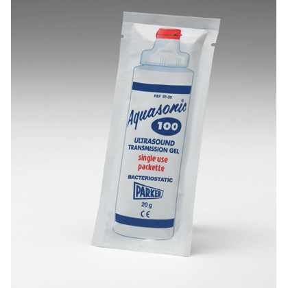 Parker Labs Aquasonic. 100 Ultrasound Gel-20g Sterile Pouch Parker Labs Aquasonic. 100 Ultrasound Gel-20g Sterile Pouch
